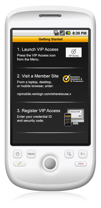 vip access for iphone reset